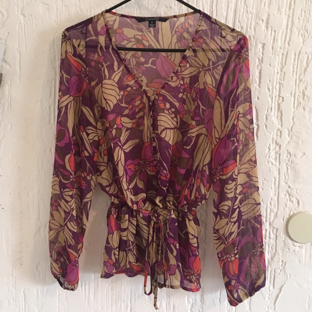 Chadwicks Long Sleeve Blouse Size Medium